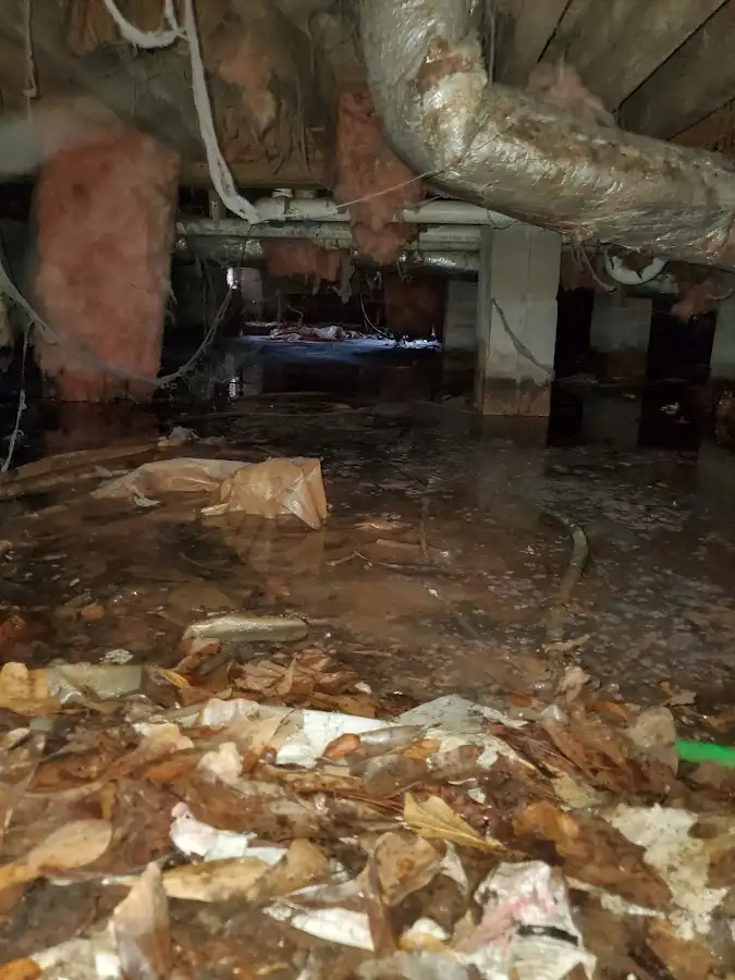 Crawl space flood assessment for Commercial Water Damage Restoration in Long Hill