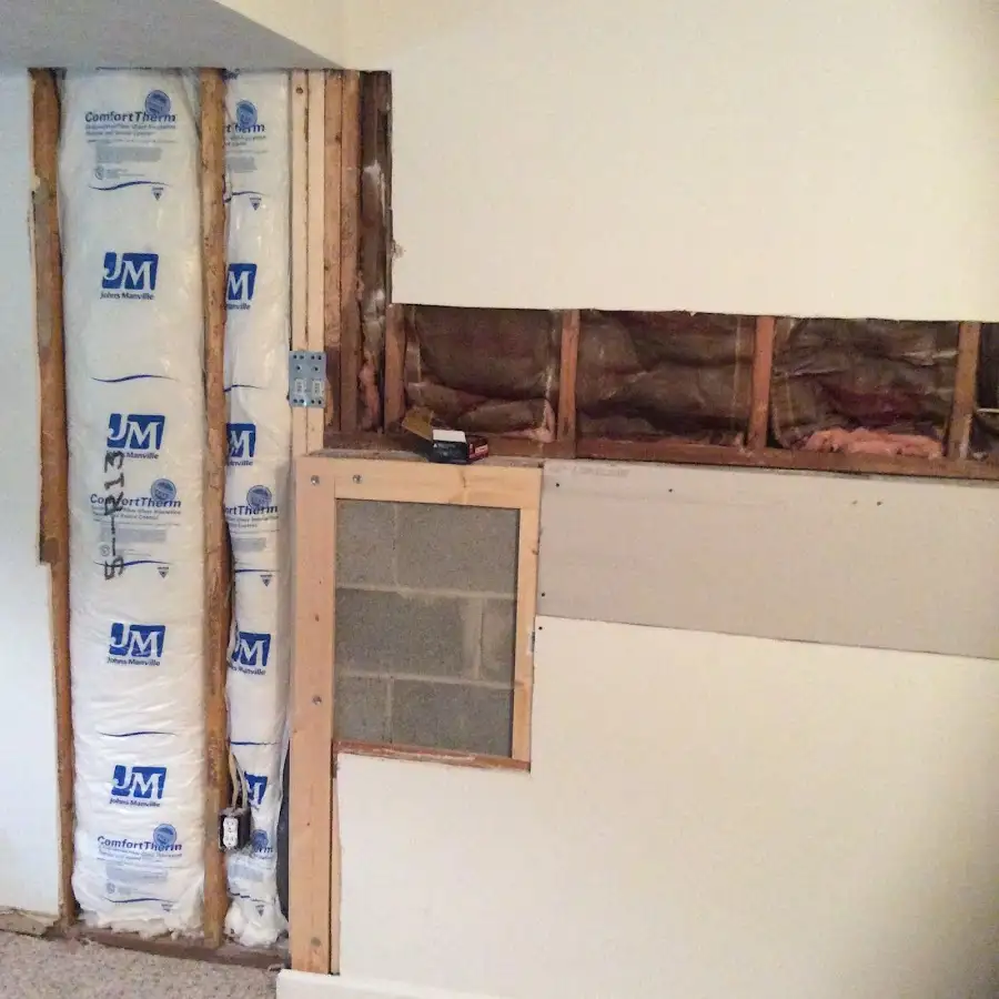 Wall insulation replacement during Contents Cleaning & Restoration in Long Hill